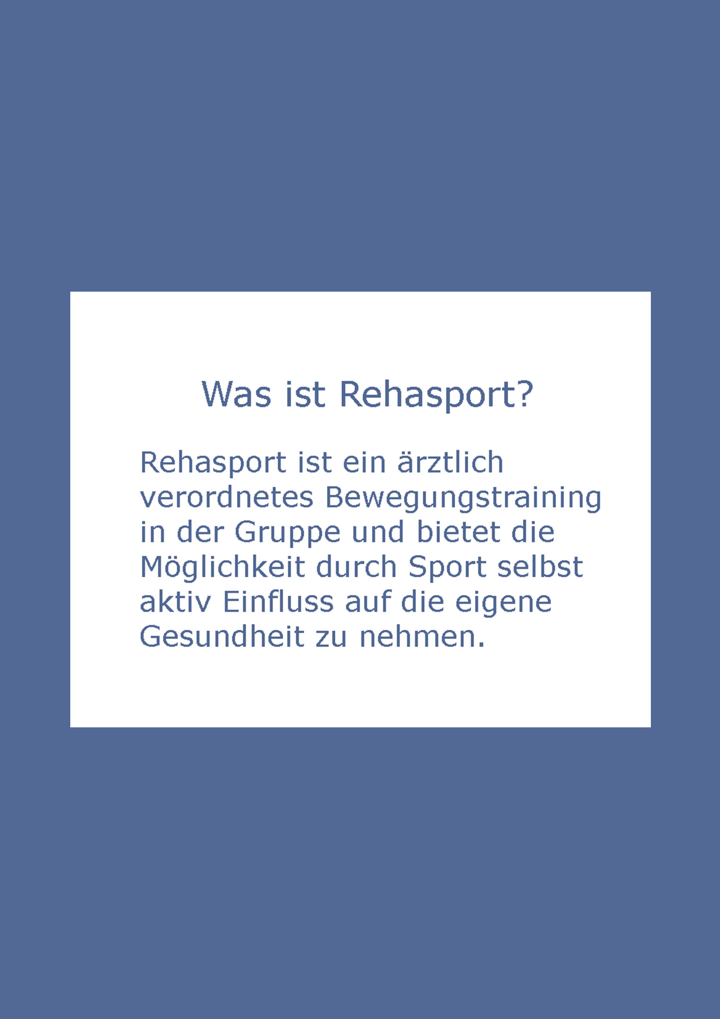 Seite Was ist Rehasport