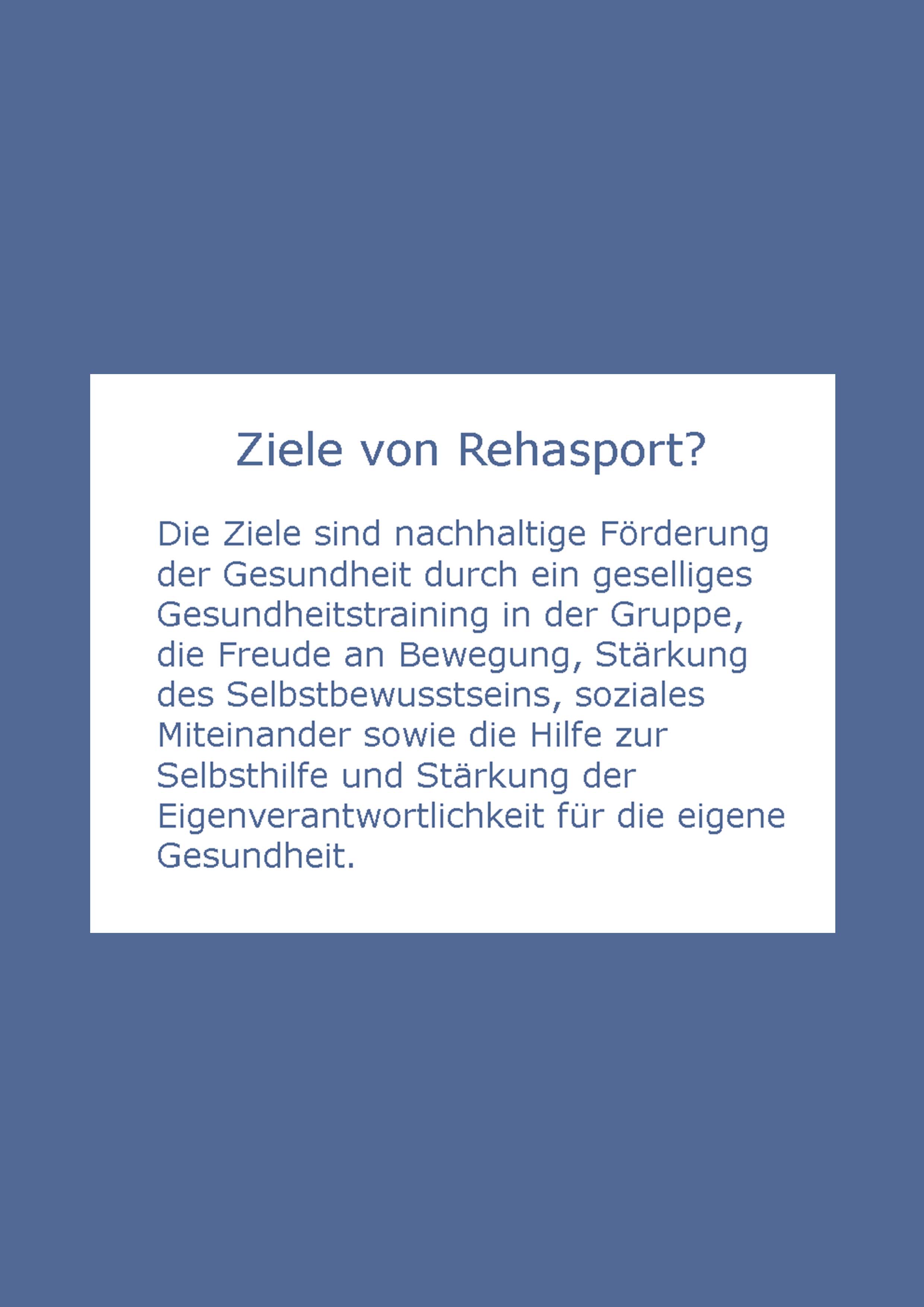 Seite Ziele von Rehasport