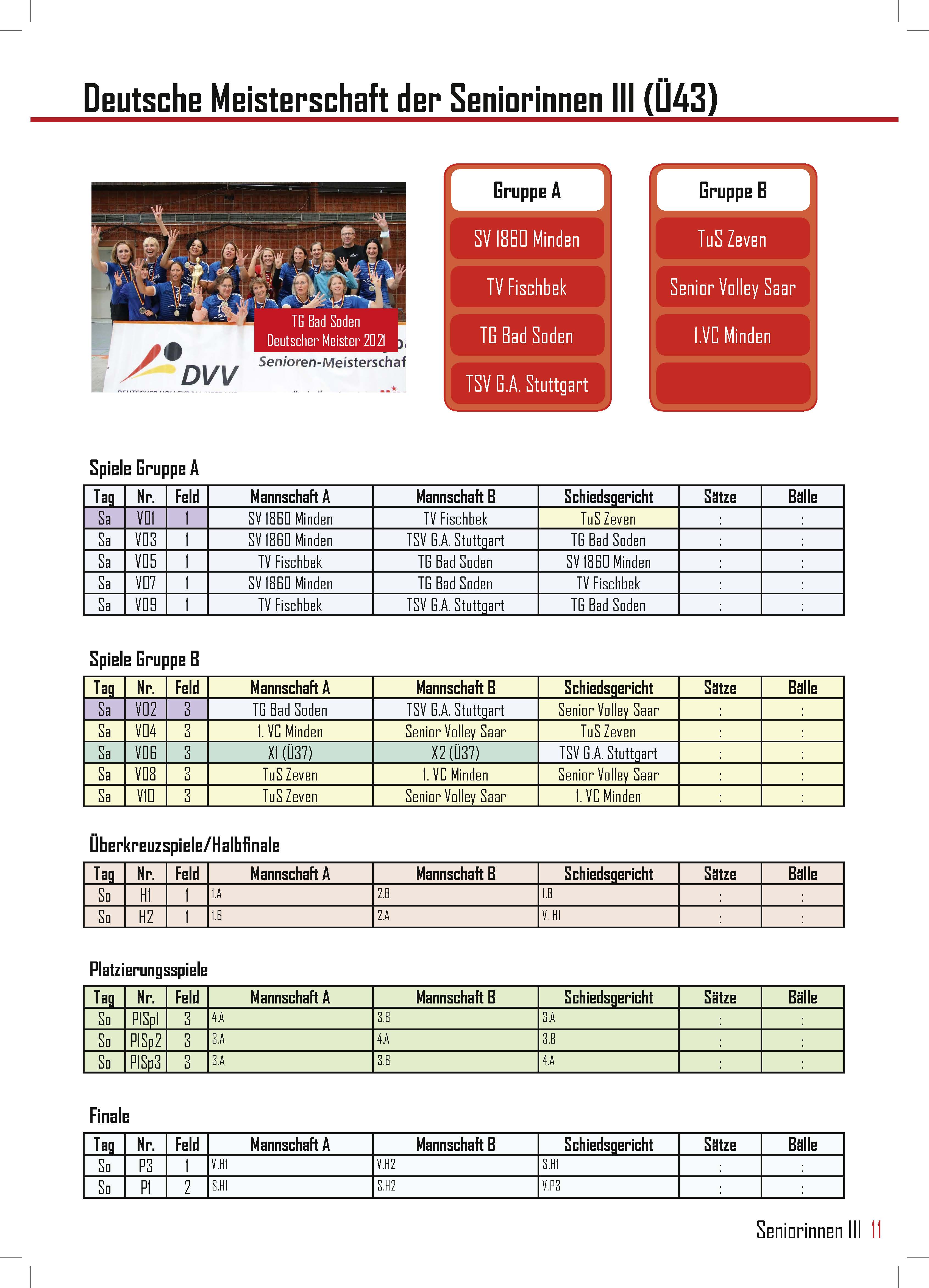 Spielplan 43